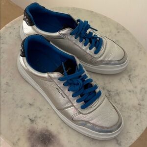 Cole Haan Metallic Sneakers with Blue Highlights